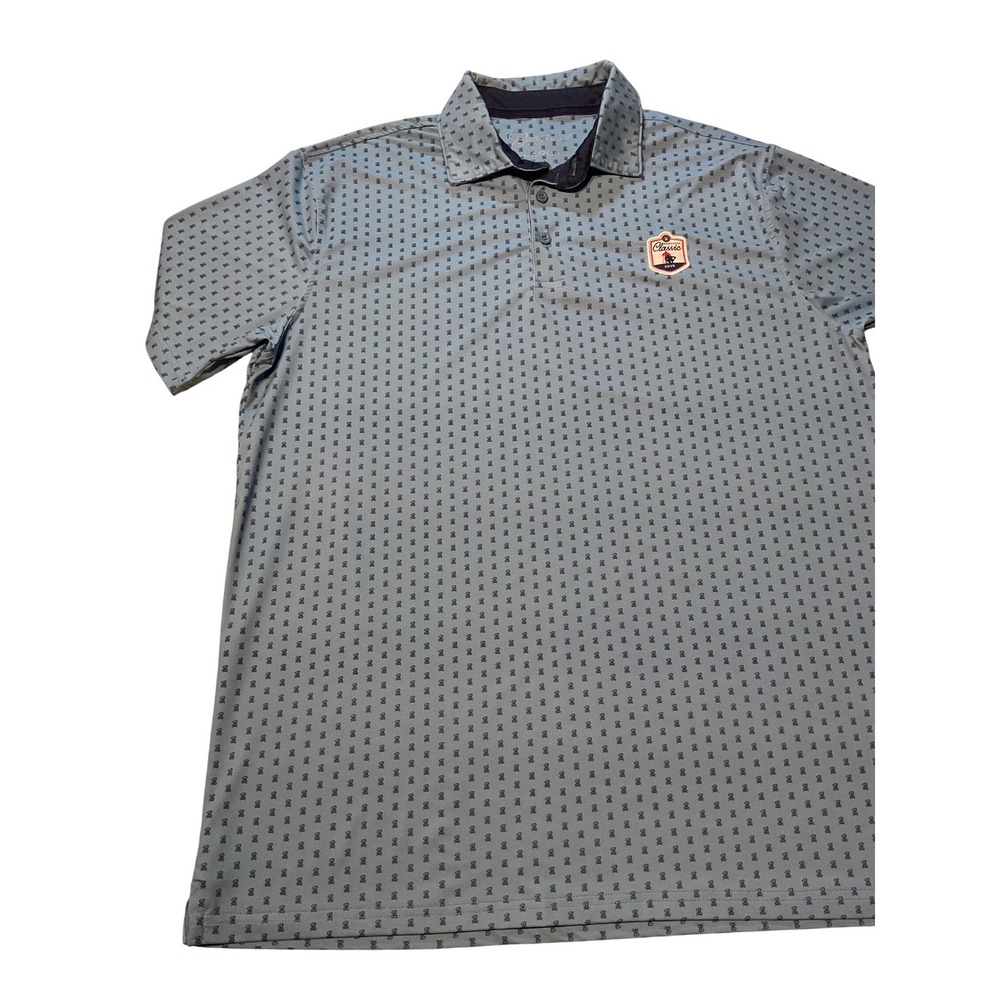 Barstool Sports Classic Golf Polo Shirt Mens Large Blue All Over‎ Print 2025